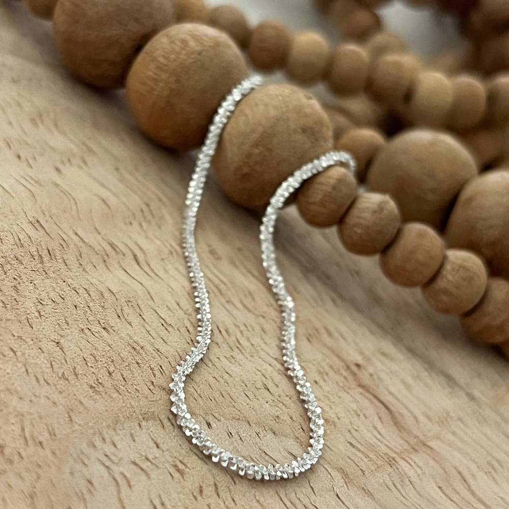 Sterling Silver sparkling bracelet stackable dainty 925 Italian silver
